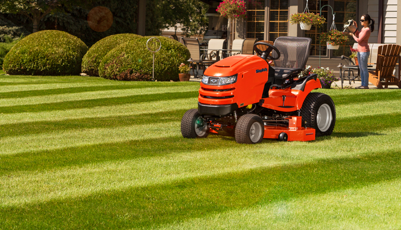 Striped Lawn with Simplicity mower 