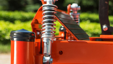 a red and black machine