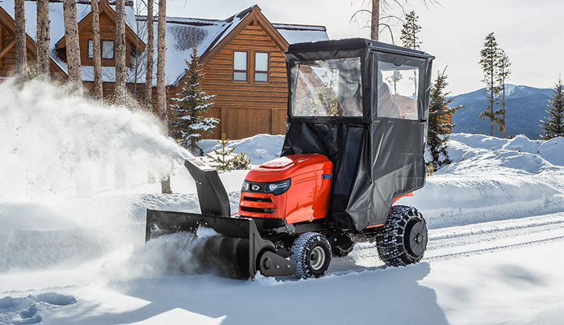 Best riding lawn mower with snow plow on sale