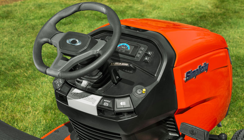 Lawn mower sales with steering wheel