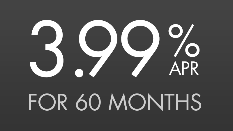 3.99% for 60 Months [4.25540% APR*]