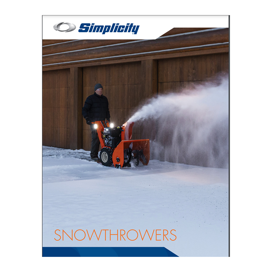 Simplicity Snow Product Literature